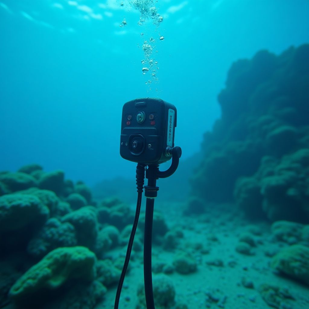 Underwater hydrophone for acoustic research.